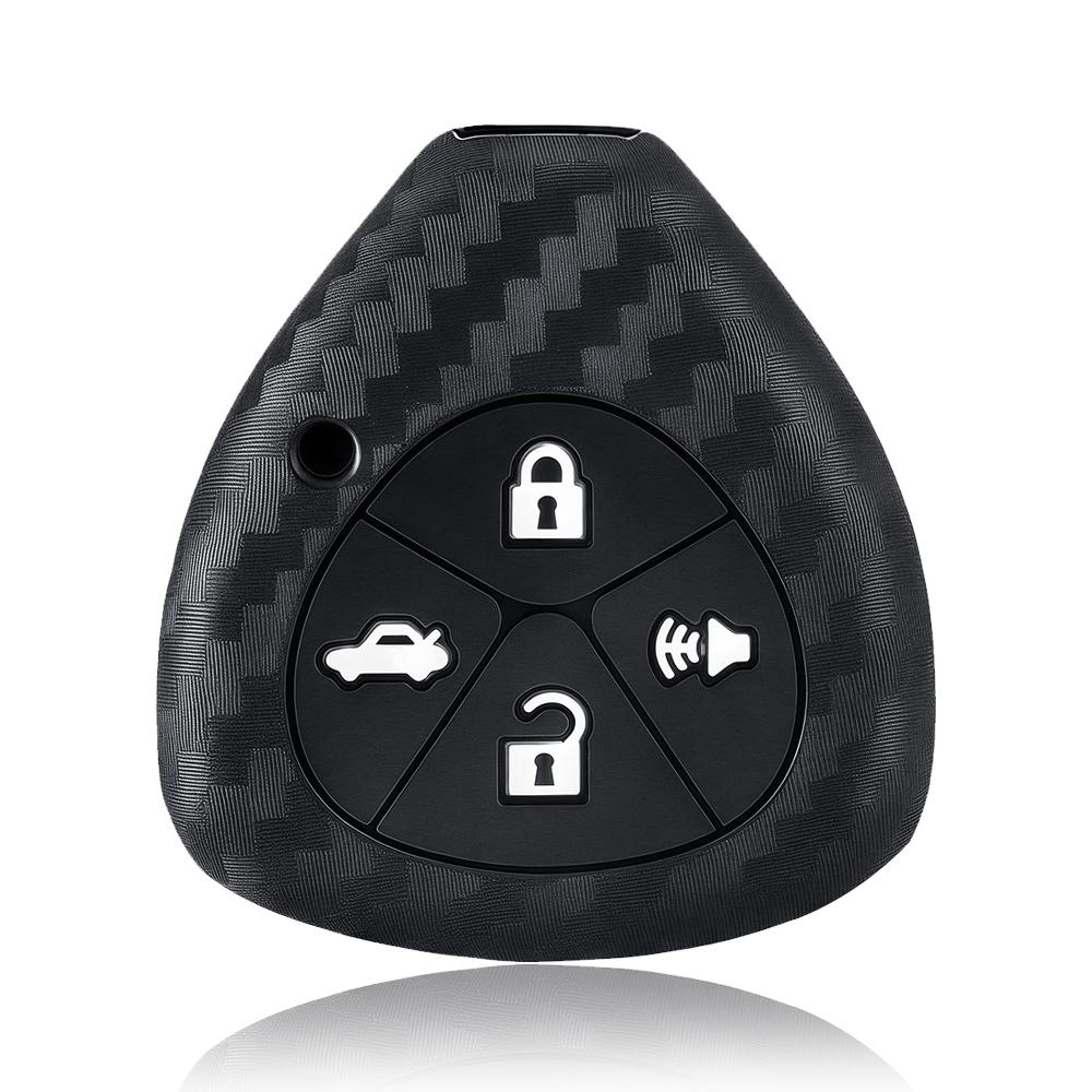 

Carbon Fiber For Toyota Corolla Vios Camry Yaris Rav4 Hilux Cruiser Fortuner Auto Key Shell Fob Holder Bag Car Key Case Cover