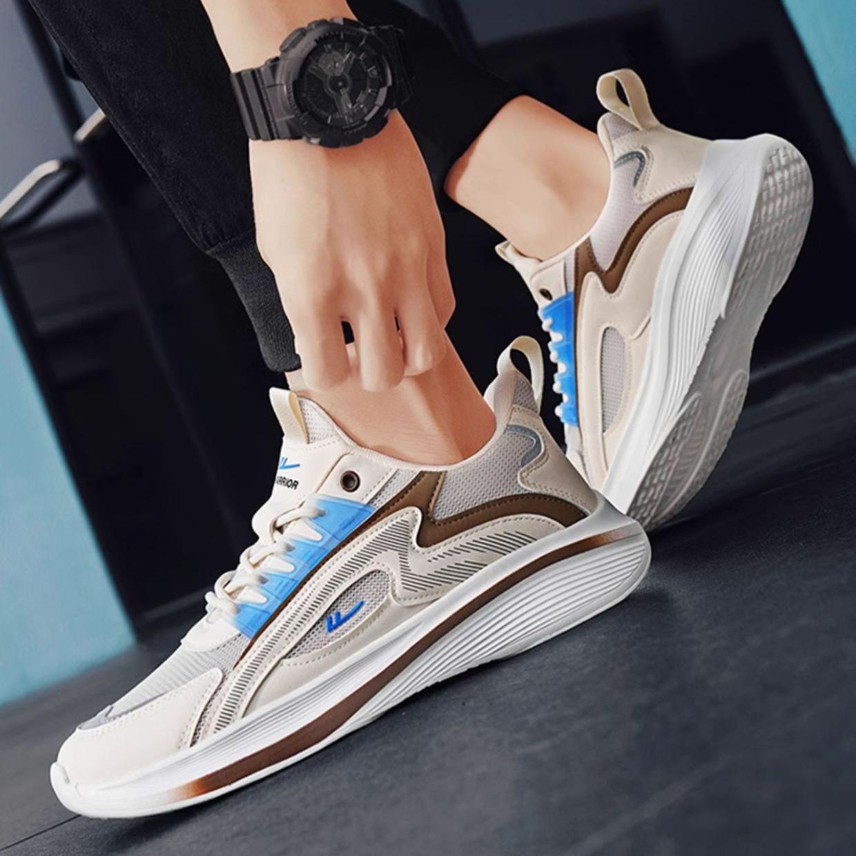 Warrior Мужская обувь Дышащая сетчатая обувь Повседневная спортивная обувь Мягкая подошва — фото 9