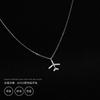 Collana da donna con ciondolo aereo in argento 925, collana clavicola, gioielli minimalisti, delicati, alla moda