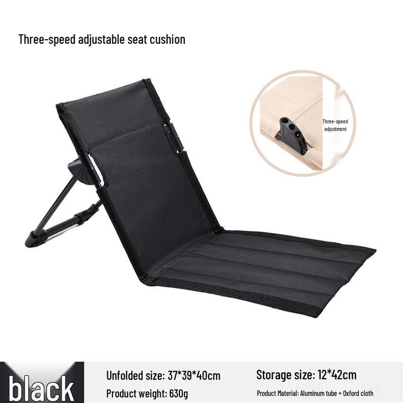 Portable Folding Outdoor Chair with Back Cushion for Camping, Beach, Balcony, Park, Lawn, and Picnic.