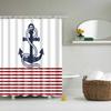 Sea Beach Shell Printed Anchor Octopus Pattern Shower Curtain Bathroom Curtains With Hooks Waterproof Products Bathroom Decor