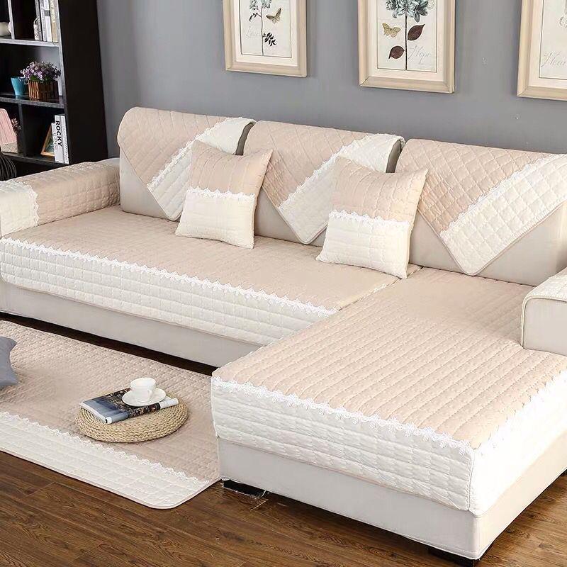 Universal Non-Slip European Style Sofa Cushion Set - All-Season Fabric Cover