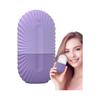 (Purple) Ice Mold for Face, Reusable Cooling Silicone Ice Cube Roller, Silicone Ice Roller Skincare Tool, Massage Face Roller Brighten Skin
