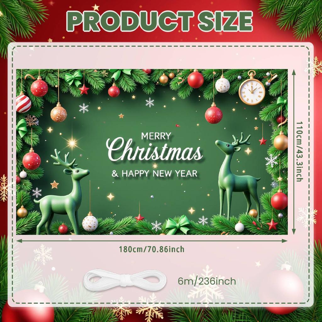 Christmas Holiday Background Reindeer Pattern Happy New Year Backdrop Winter Celebration Display Festive Typography For Winter