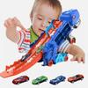Car Truck Dinosaur Transport Carrier With12 Pull Back Dino Car Toy For Gift Kids