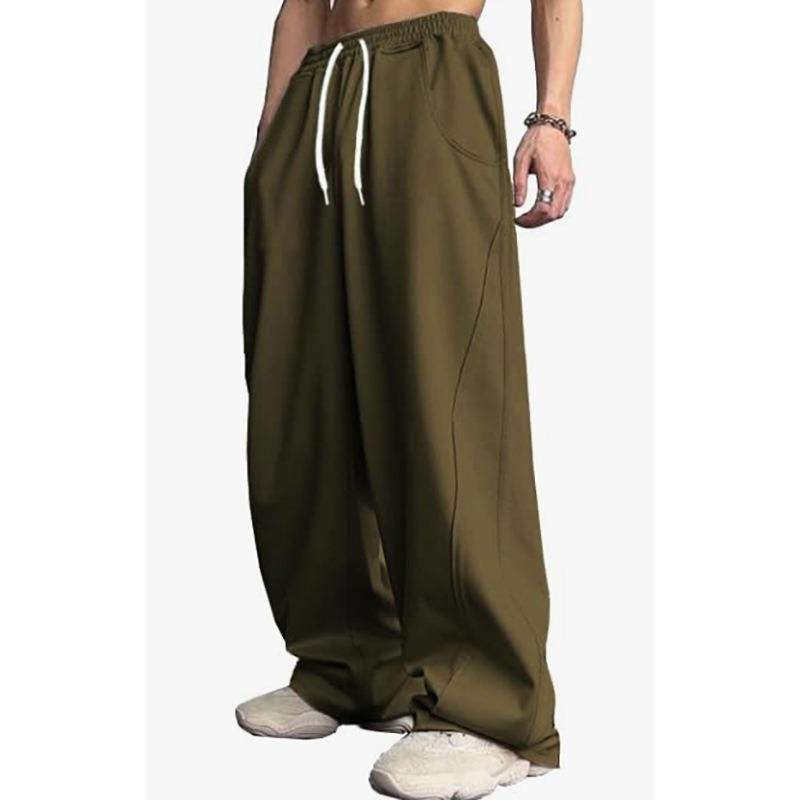 Pantaloni Casual da Uomo a Vita Coulisse Gamba Larga Baggy Streetwear