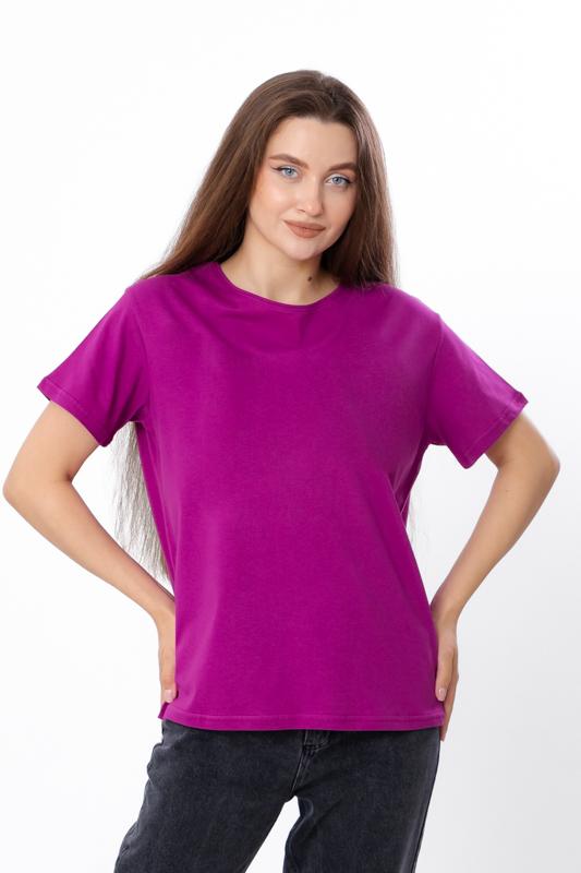

Жіноча футболка оверсайз – Дихаюча бавовна та повсякденний крій, Літо, 8127-001 HC S фуксія