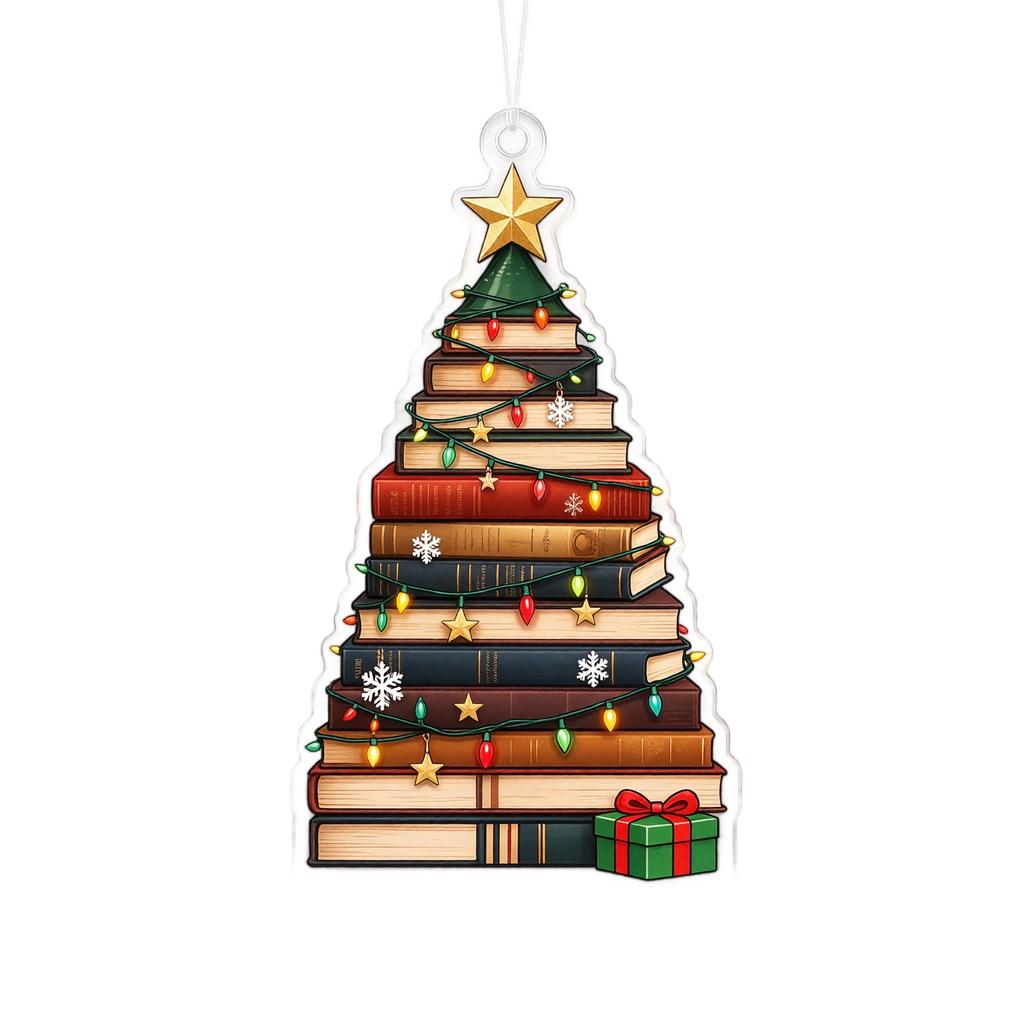 Kerst 2D Vlak Acryl Hangend Ornament voor Feestelijke Decoratie