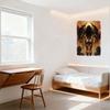 Sexy Curvy Woman with Massive Grotesque Organic Wings In Warm Orange Sky Metal Tin Sign Vintage Wall Decor for Home Bar Pub 8x12
