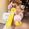 Adorable Cartoon Silicone Pig Keychain Lovely Bag Charm For Girls Car Decor