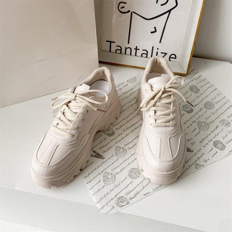 

2025 spring, summer, autumn and winter foreign trade new sports shoes fashion Korean version trendy shoes INS women s shoes dad shoes student shoes 41 бежевий