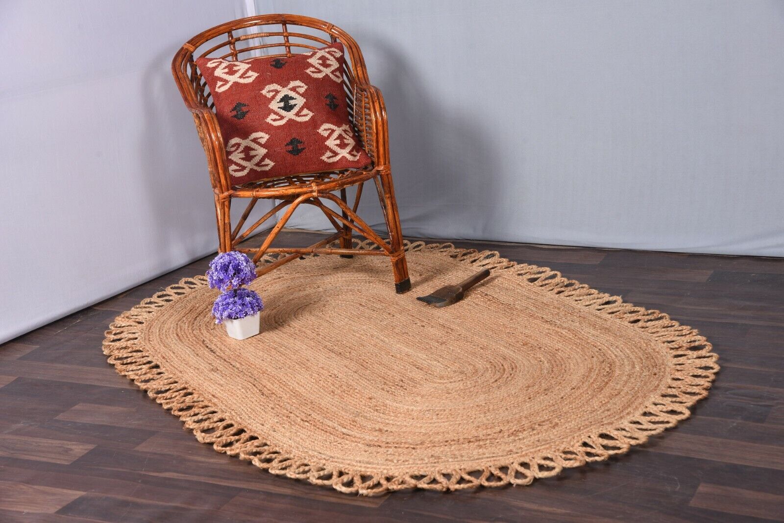 Jute Oval Rug Handmade Natural Rug for Any Space Look Rustik Decor For Any Space Area For Any Space beige