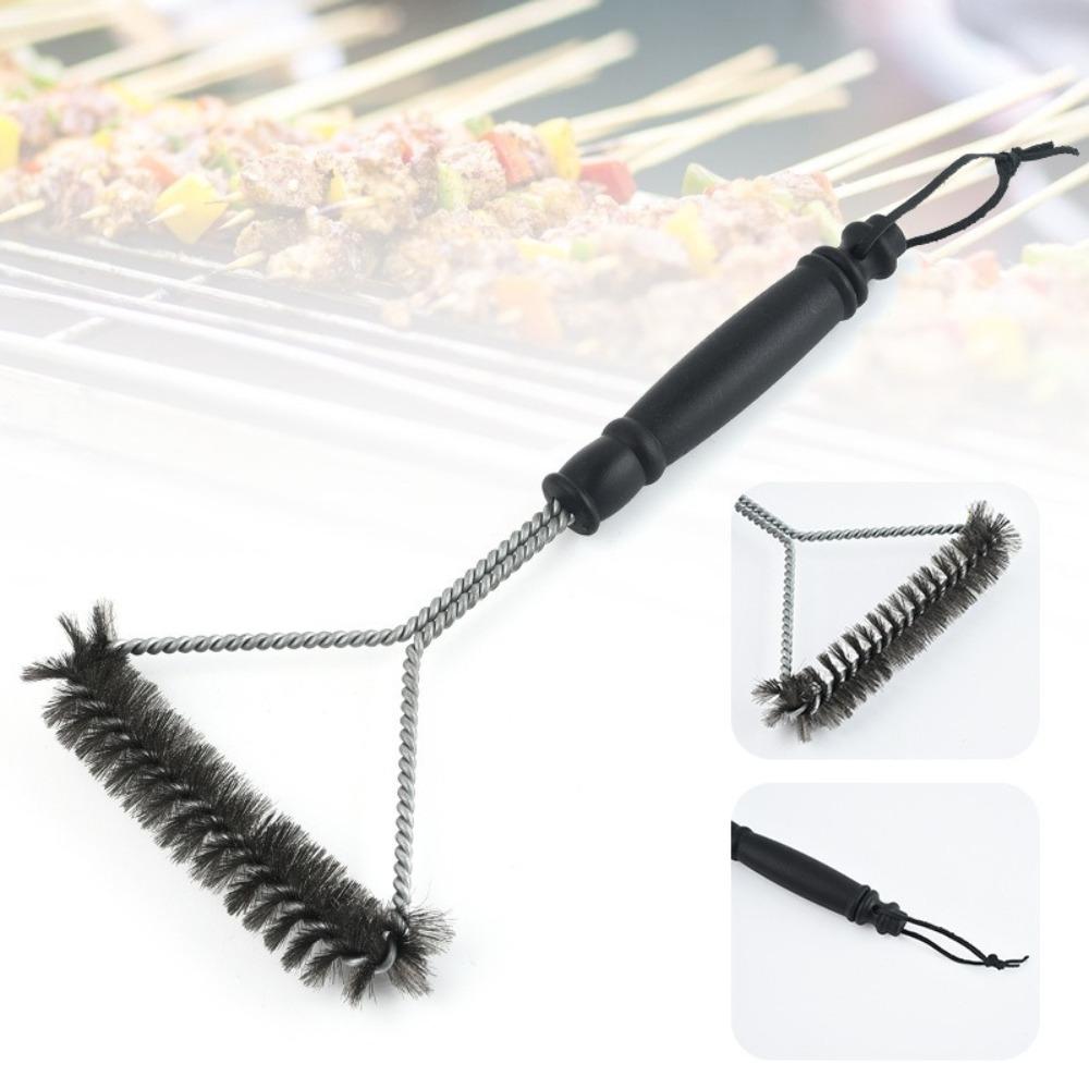 Stainless Steel Bristles Barbecue Grill BBQ Brush Non-stick Washing Brush  Grill Accessories