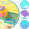 6Pcs Plastic Pencil Box Transparent Large Capacity Pencil Box Stackable Translucent Pen Box Portable Storage for Home Office