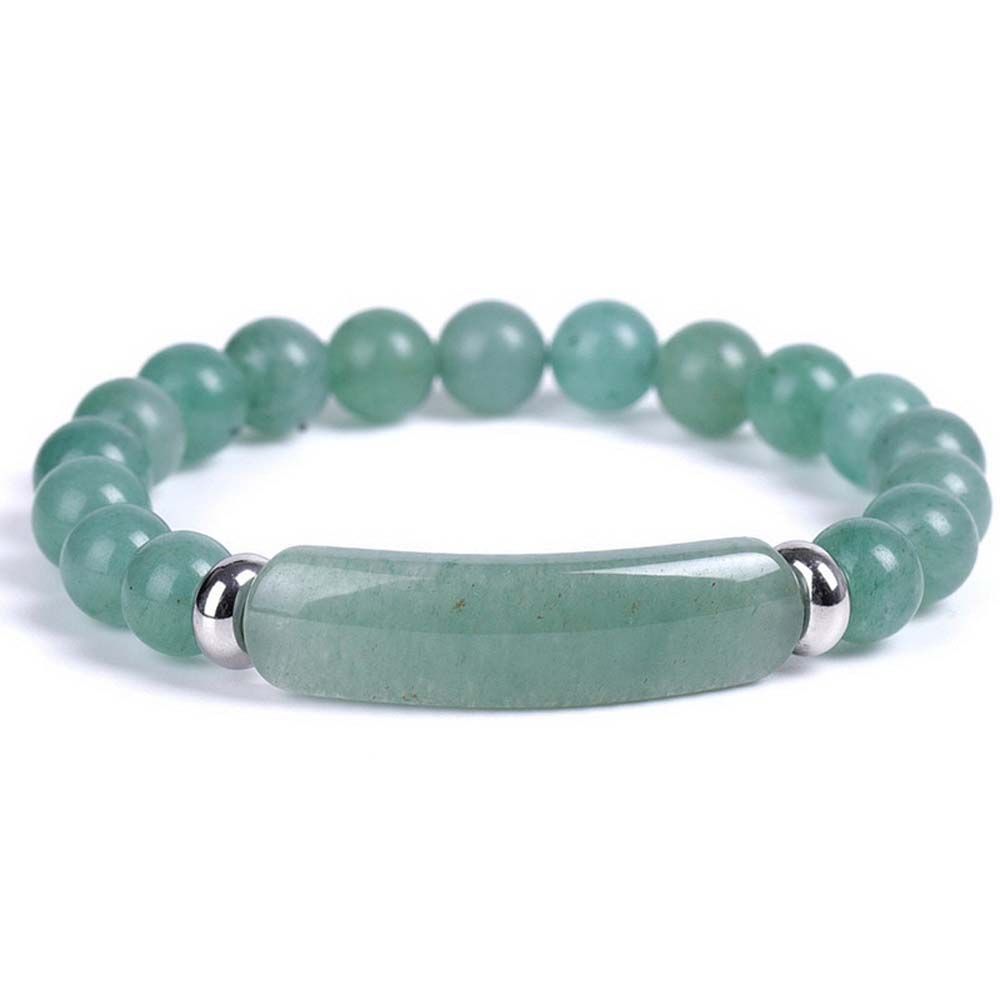 Bracciale In Pietra Naturale Di Giada Blu Del Nepal - 8mm, Unisex Con Agata
