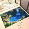 2D Visual Cave Pool Door Mat Realistic Cave Scenery Entrance Rug Soft Non-Slip Home Decor Carpet for Hallway Living Room