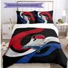 Netherlands Football Printed Bedding 3 Piece Set Cozy Breathable Bed Cover Set as Housewarming Holiday Gift