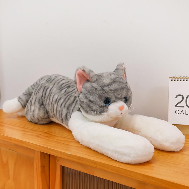 Adorable Cuddly Cat Plush Toy Cute Orange Tabby Stuffed Animal For Kids And Home