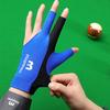 1PC Three-Finger Billiard Gloves Stitching Design Breathable Non-Slip Self-Adhesive Cloth Fixed Gloves Billiard Supplies