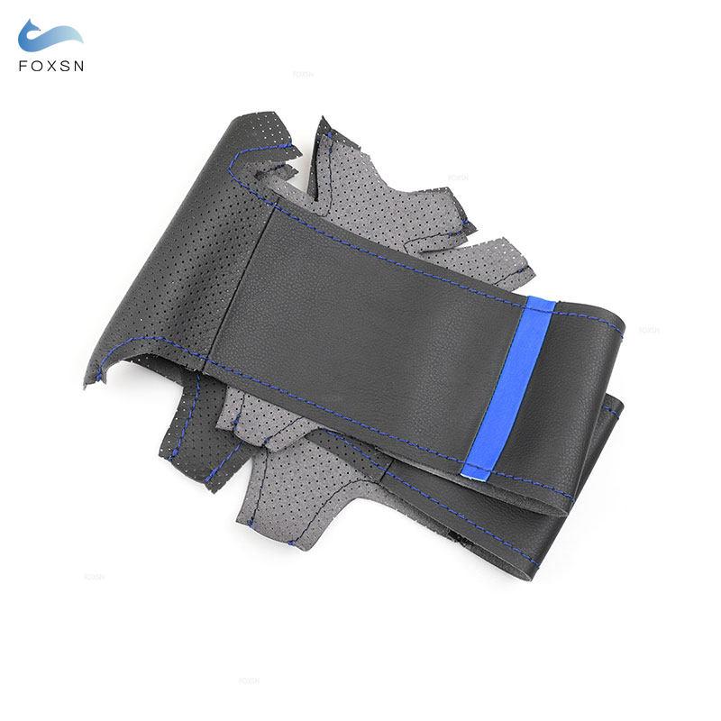 For Nissan Frontier Pathfinder III Xterra Navara 2005-2015 Hand Stitched Perforated Leather Car Inner Steering Wheel Cover Trim