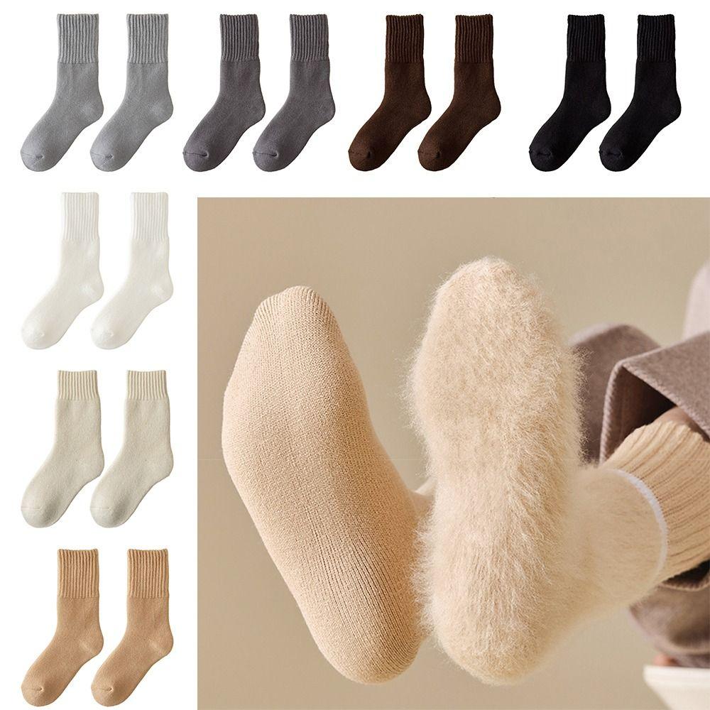 Fashion EU38-44 Men Thicken Sock Elastic Merino Wool Socks Cold Protection Thermal Stockings Winter Warm