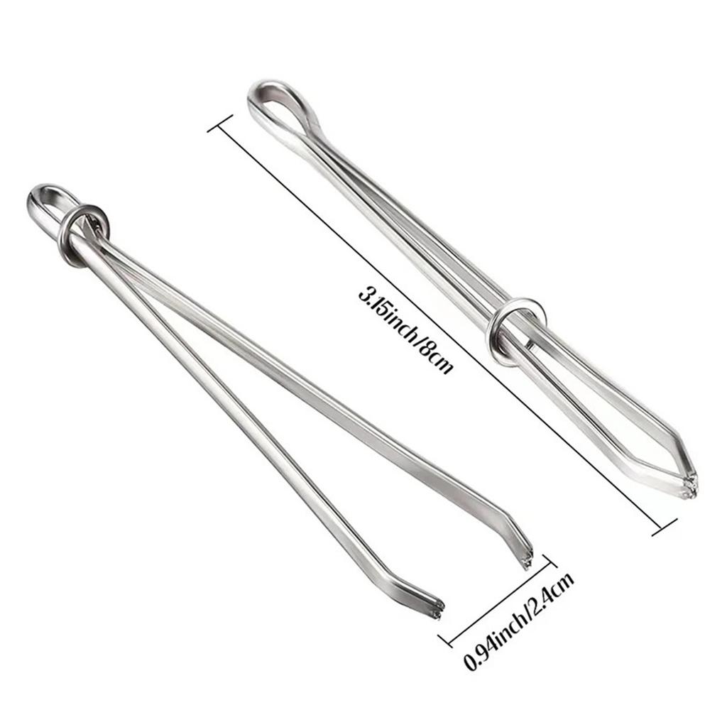 1/10Pcs Stainless Steel Garment Clips Sewing DIY Tools Elastic Band Tape Punch Cross Stitch Threader Wear Rope Elastic Clamp