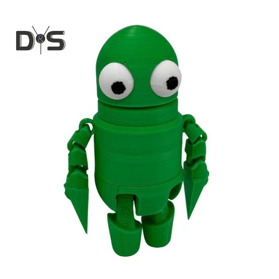 

Украшение для рабочего стола «Робот-приятель», коллекционная фигурка робота, шарнирный робот-приятель, подарок для любителей видеоигр, украшение стола A зелёный