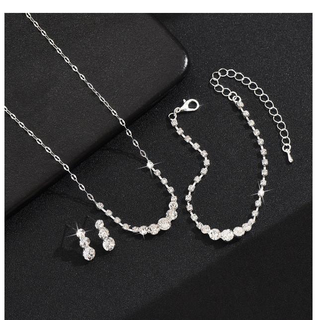 Water Drop Wedding Necklace Set With Geometric Pendant For Bridal Jewelry Collection