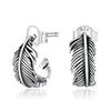 Silver Earrings Feather Earrings Silver 925 Trusky Earrings