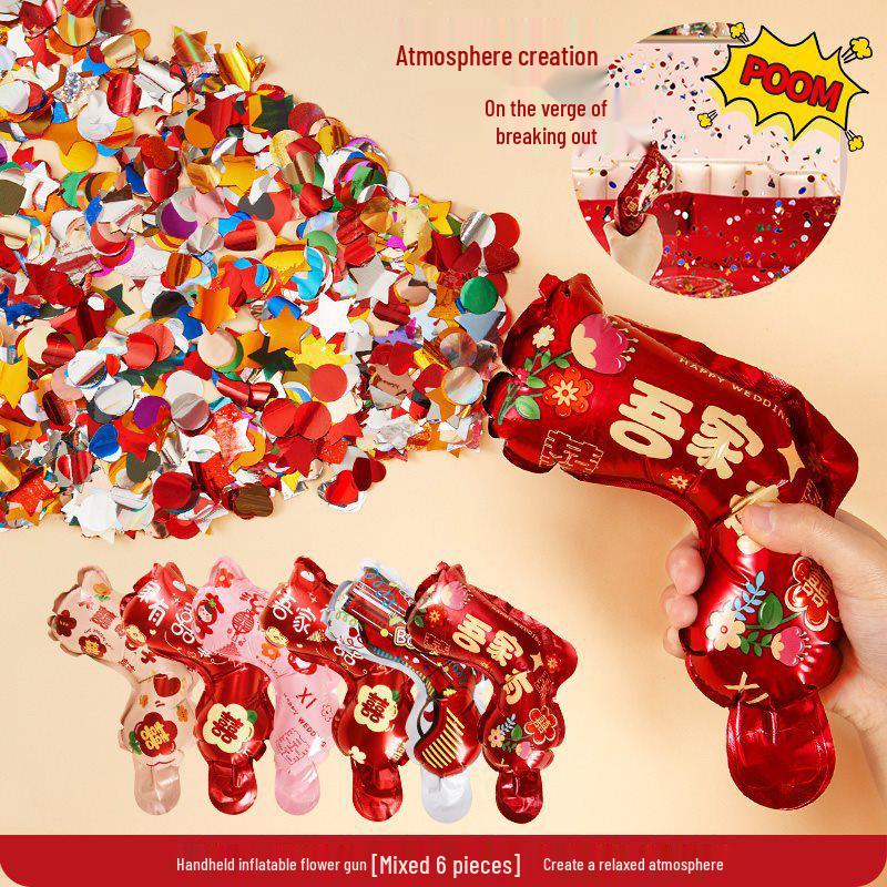 Creative Wedding Celebration Confetti Cannons & Inflatable Floral Guns