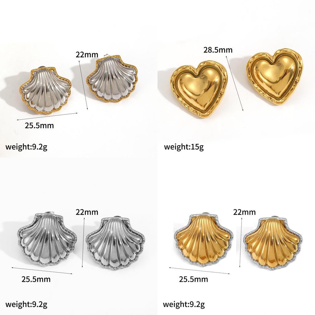 Modern Style Stainless Steel Geometric Earrings For Women Summer