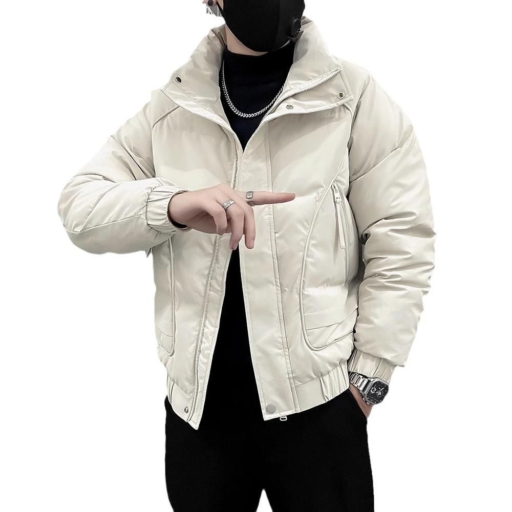 Dick gefütterter Herren-Wintermantel mit Baumwollfüllung, trendige Daunen-Baumwoll-Kleidung