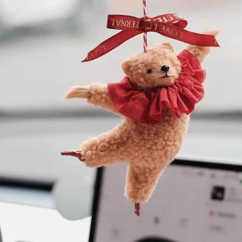 Charming Room Decor Car Pendant Plush Material Great for Room Key Bag Decoration