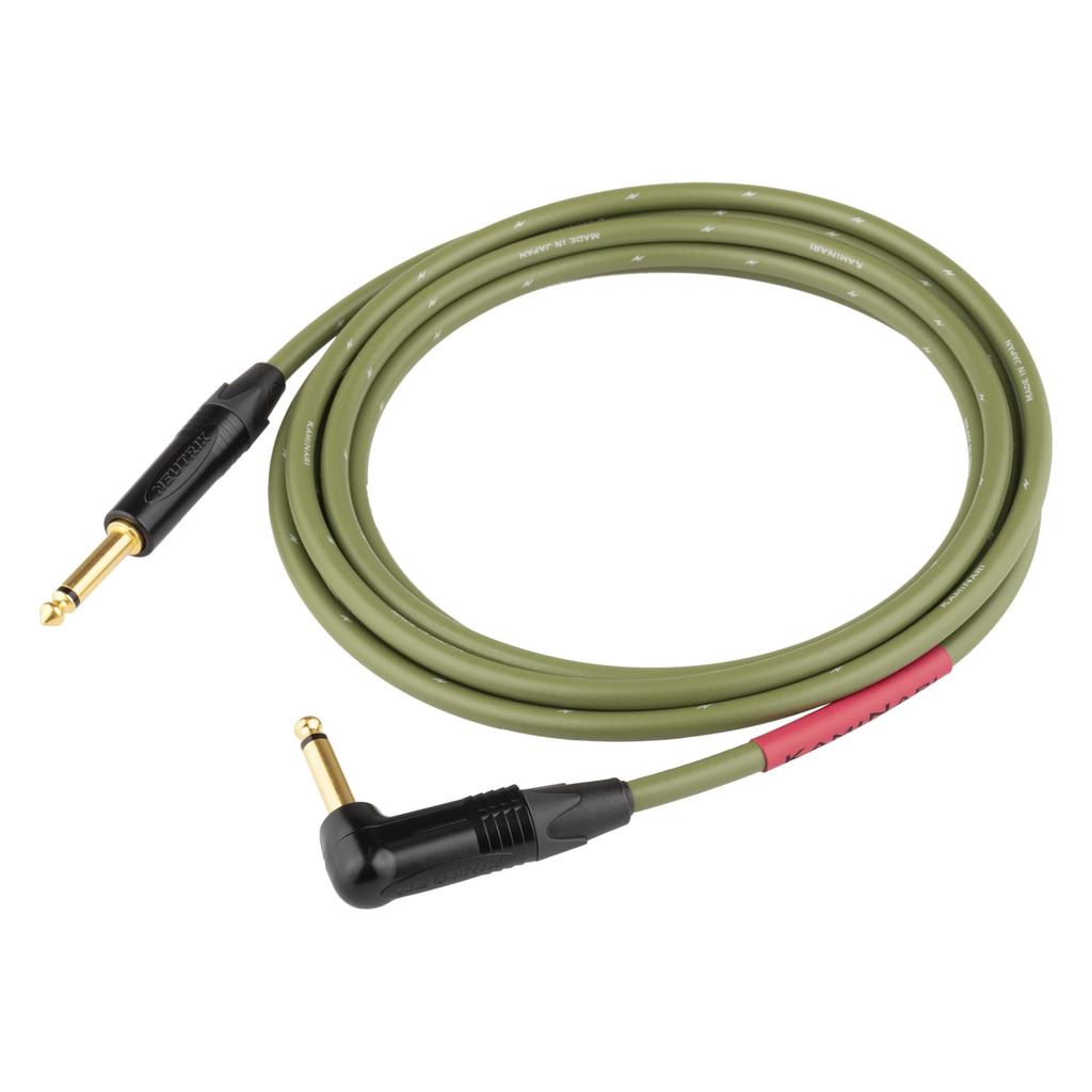 KAMINARI GUITARS Electric Bass Cable 2, 3m, Moss Green, K-BC2-3LS