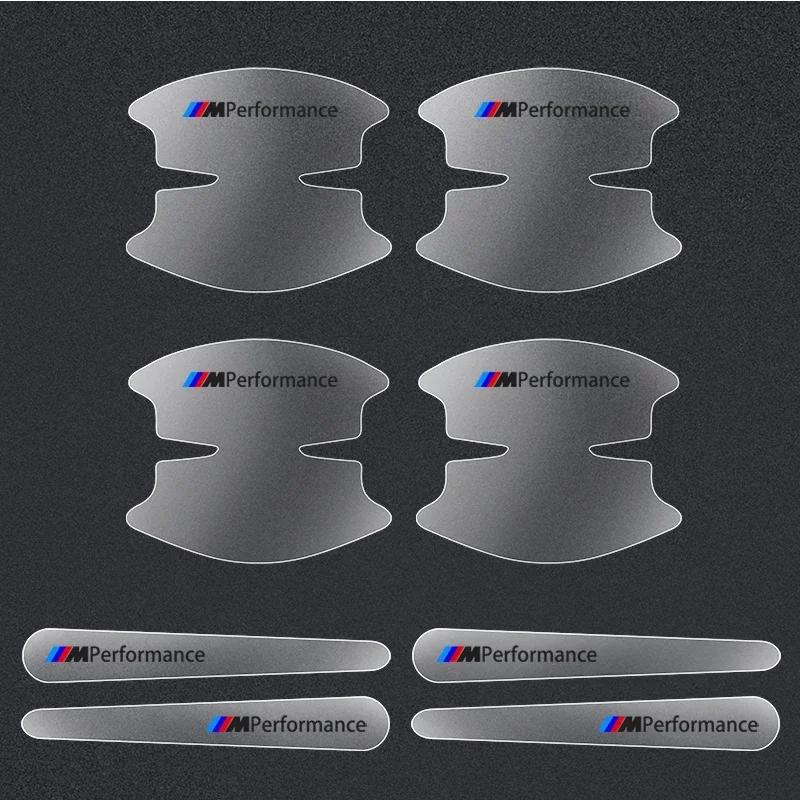 

X4 X5 X6 2025 8x PVC Transparent Car Door Handle Wrist Bowl Trim Stickers For BMW 1 3 5 Series X1 X4 X5 X7 G20 G38 F20 F39 F48 E