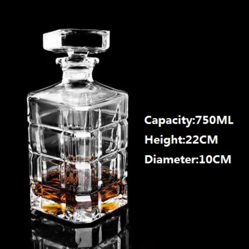 Crystal Glass Wine Red Bottle + Cups Wine Decanter Whiskey Liqour Pourer Home Bar Vodka Beer Bottle Jar Jug JR