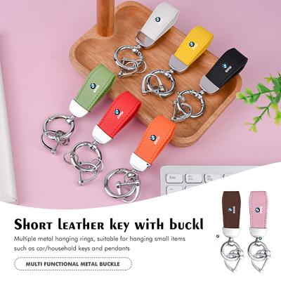 For BMW Luxury Leather Car Logo Key Chain Keyring Keychain Car Styling G30 G20 M3 M5 E91 E92 E93 E36 E70 X3 X4 X5 X1 E39 F30