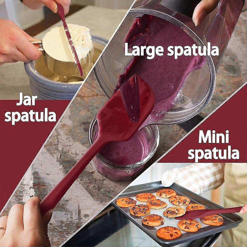 4 silicone spatulas heat resistant spatulas silicone dough scraper