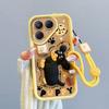 KEYSION Shockproof Case for TECNO Pova 7 Ultra 5G with Lanyard Soft Silicone Cute 3D Cartoon Doll Phone Back Cover for Pova 7 Ultra