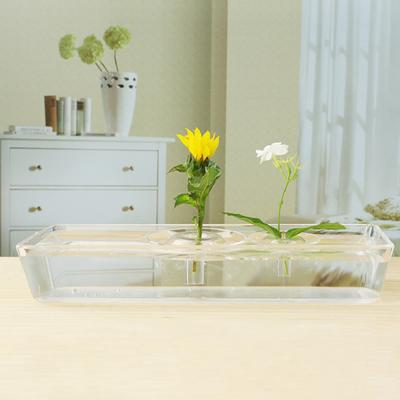 Yousheng Support d'Arrangement Floral Hydroponique Acrylique Transparent Décoration de Bureau Conteneur Multifonctionnel