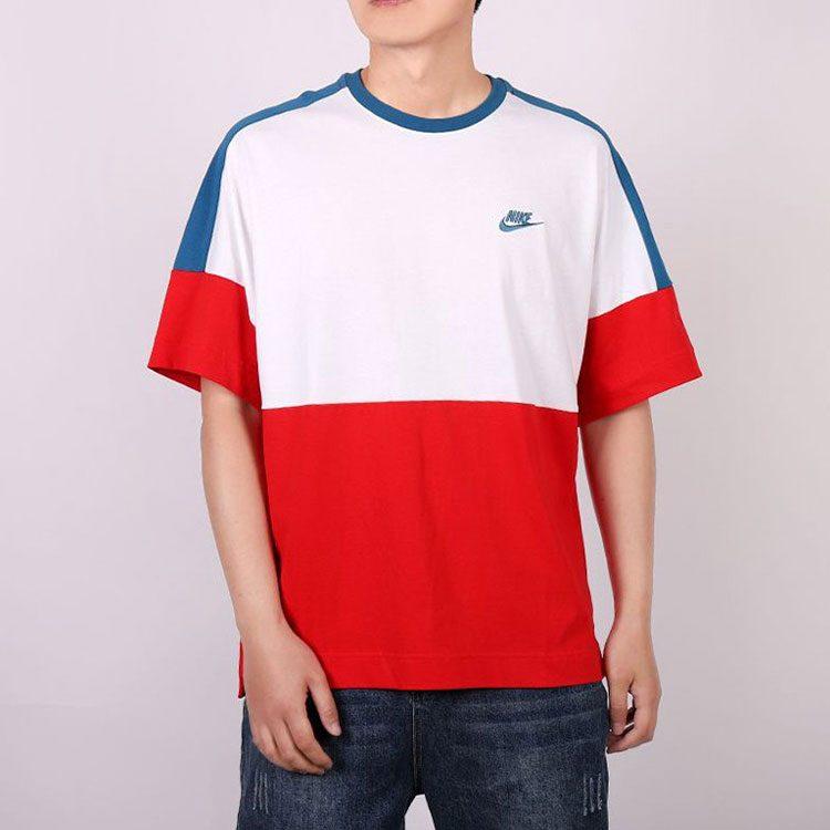 Nike T Shirts Men's Red Crew Neck Moderate Straight Fit CJ4297-657