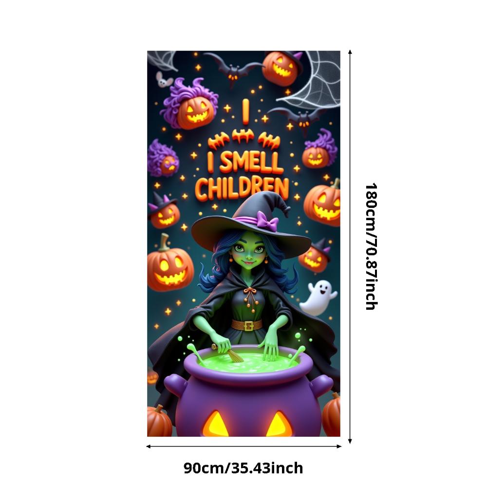 Halloween Banner Kessel Kürbis Banner Halloween Party Banner Farbenfrohes Design für Halloween Party Themenparty