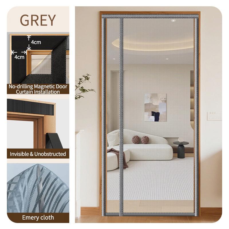 Anti-Mosquito Door Screen Magnetic Auto-closing Door Curtain Self-adhesive Anti-Fly Insect Door Net Mosquito-proof Mesh