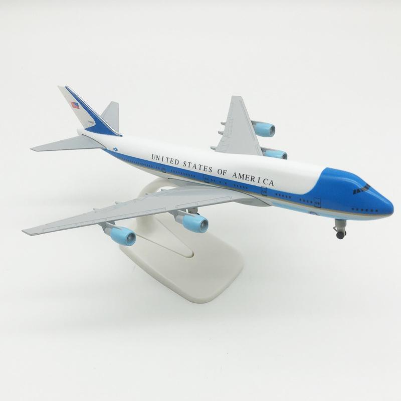 Alloy Aircraft United States Air Force One B747 Airlines Plane Models With Landing Gear Kids Gifts Collection Aircraft Toy