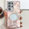 Suitable for Samsung S25 Ultra Tin Foil Pattern IMD Mobile Phone Case Bracelet S24 Flash Powder Lens Film A56 Crown Mirror