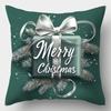 4pcs Christmas Throw Pillow Covers Green Wreath Christmas Tree Gift Pattern Double-Sided Printed Cushion Cases No Insert, Xmas Decor Pillowcases for L