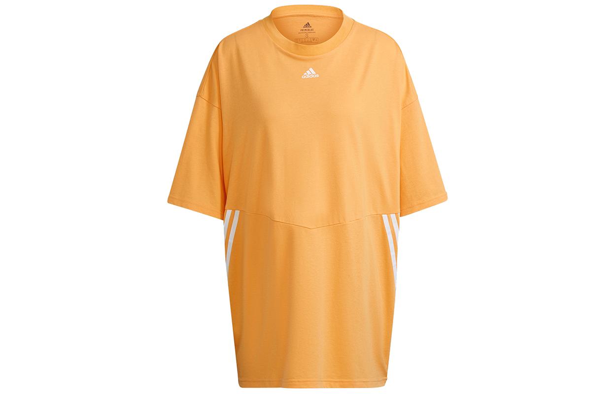 Adidas Drop Shoulder Sleeve T Shirt Women s Orange H65062 XL