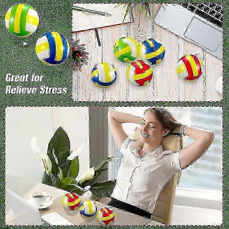 30Pcs Mini Volleyball Stress Balls 2.36 Inch Sports Balls Mini Volleyball Toys for Children for Stress Relief