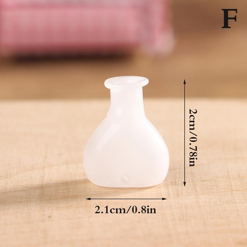 24 Styles 1/12 Lovely Miniature Dollhouse Glass Vase Mini Flower Vase for Doll House Furniture Decoration Accessories
