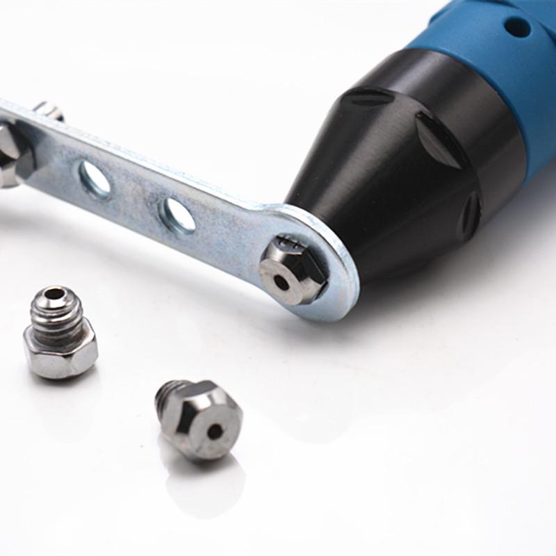 Electric Rivet Gun for Nuts and Core Riveting with Drill Compatibility